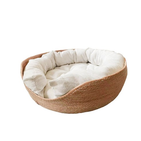 고양이 여름 침대 스크래치패드 겸용 침대 + 쿠션 + 매트 세트, 02 흰색(매트)