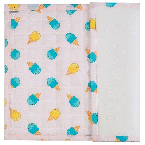 화모 유아용 면리플 매쉬 여름 누빔패드, 아이스크림, 1개