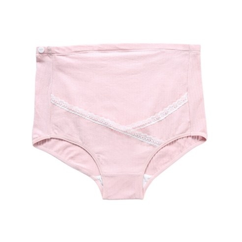 뿌뜨리아 부드러운 면 하이웨스트 파스텔 레이스 포인트 임산부 팬티