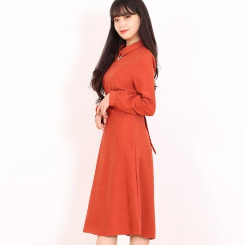 페이퍼먼츠 이중 브이넥 페전트 리본 원피스 13584