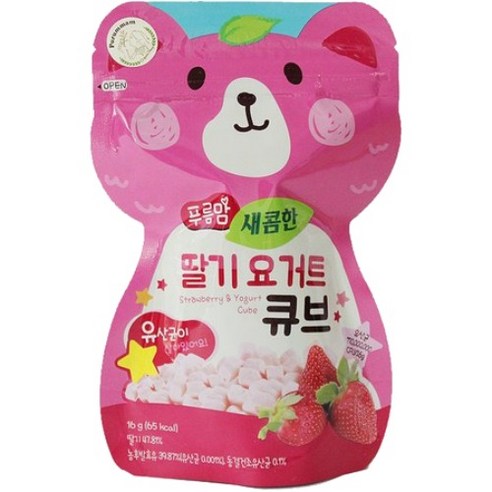 오가닉스토리 푸름맘 요거트 큐브 16g, 1개, 딸기