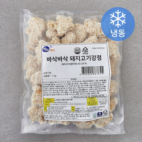 하늘푸드 바삭바삭 돼지고기 강정 (냉동), 1kg, 1개