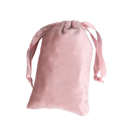 리빙앤도 벨벳 선물 주머니 파우치 10 x 15 cm, 5개, 핑크