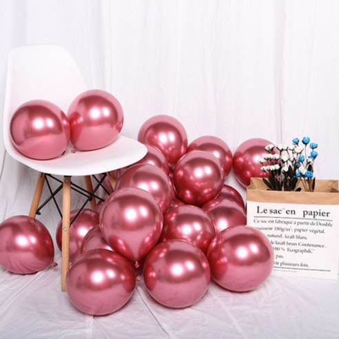 윰스 파티 라운드풍선 30cm, 레드, 50개