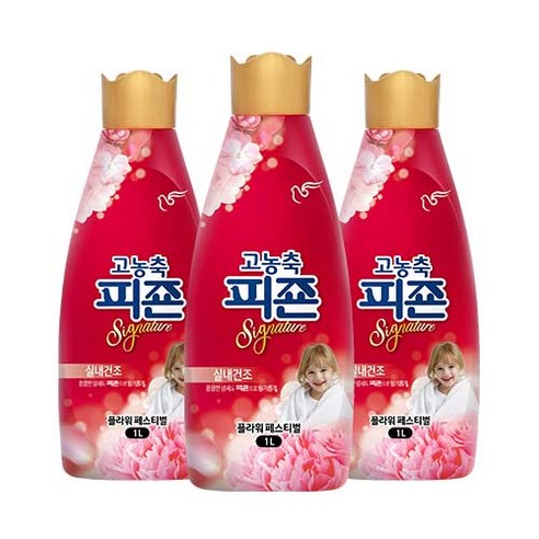 고농축 피죤 시그니처 섬유유연제 플라워페스티벌, 3개, 1L