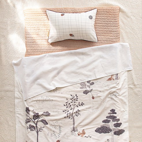 엘레나하임 유아용 자장자장 여름용 낮잠 블랭킷, 숲속의 다람쥐