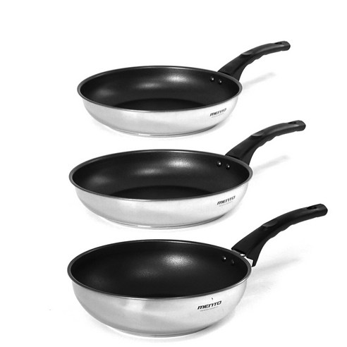 키친아트 멘토 열센서 후라이팬 궁중팬 3종 세트, 후라이팬 26cm + 후라이팬 28cm + 궁중팬 26cm, 혼합색상