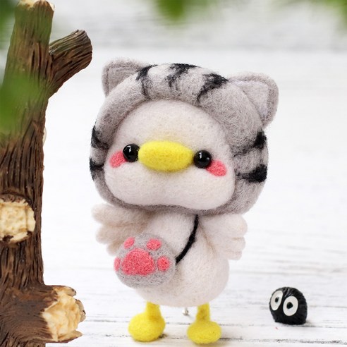 아트조이 DIY 양모펠트 키트, 1세트, 고양이오리