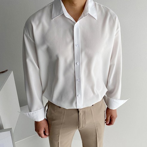 머시따 남성용 데일리 위켄드 오버핏 린넨 셔츠