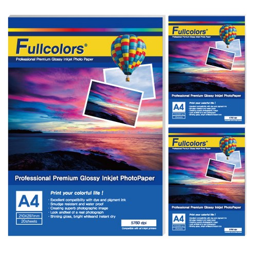 FULLCOLORS 文具用品 A7 相紙 全彩相紙 噴墨相紙 a4相紙 高光相紙 相紙打印 相紙打印機