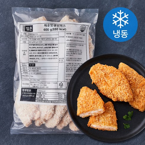 참손 매운맛 생선까스 10개입 (냉동), 600g, 1개