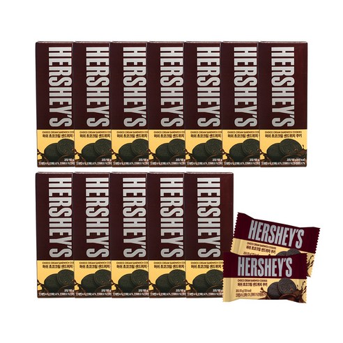 허쉬 초코크림 샌드위치 쿠키, 100g, 12개
