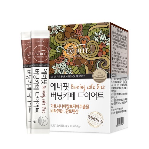 내츄럴플러스 에버핏 버닝카페 다이어트 커피 30p, 90g, 1개