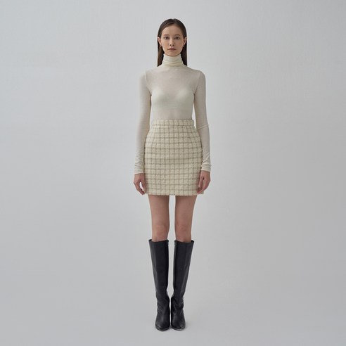 안젤로비안코 Ferro Tweed Skirt