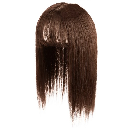 하이유니 스트레이트 펌 정수리 탑커버 헤어피스 35cm, 다크브라운, 1개