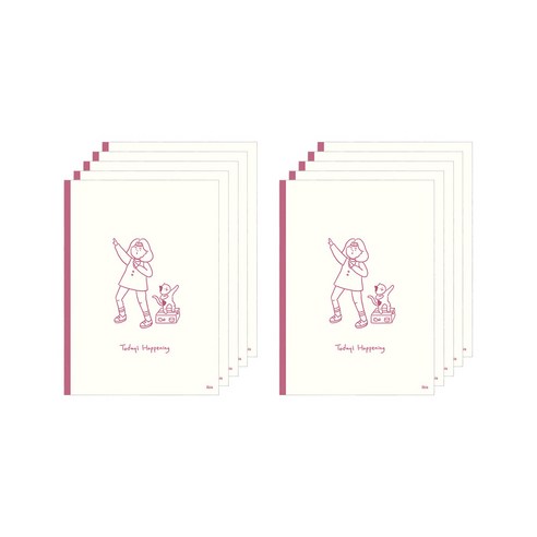 아이비스 오늘의 해프닝 제본노트 11618, 퍼플, 10개