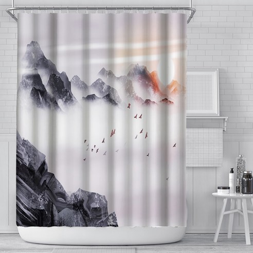 마켓A 플라워 풍경 블룸 샤워커튼 TYPE16 180 x 180 cm, 1개