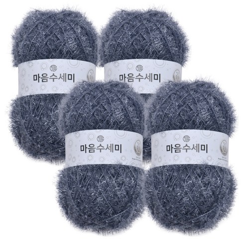 브랜드얀 마음 수세미 뜨개실 4p, 48 그레이
