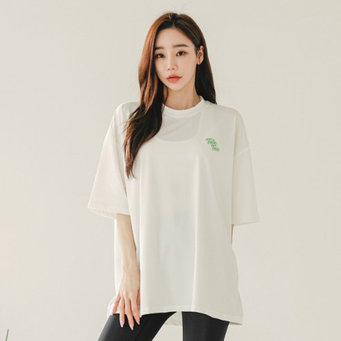 여성용 오버핏 루즈핏 래쉬가드 상의 B7206