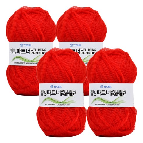 웰빙파트너 뜨개실 4p, 08번 레드