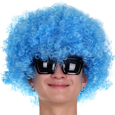 파티공구 점보 파티 가발, 블루, 1개