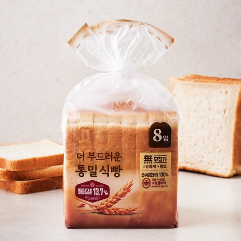 델리팜 더 부드러운 통밀식빵 8입, 380g, 1개