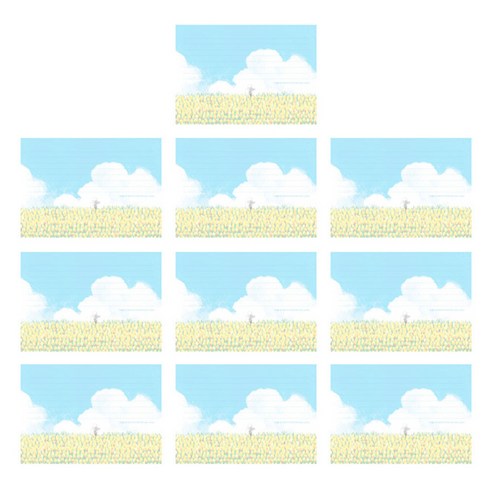 디자인곰곰 곰곰 편지지 M, 제피 노란튤립, 10개
