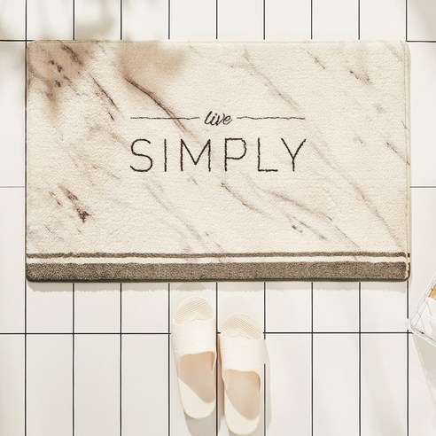 북유럽 레터링 욕실 발매트, SIMPLY