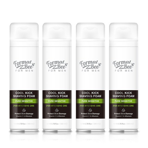 포멀비 포맨 쿨킥 쉐이빙폼 퓨어 센서티브, 200ml, 4개