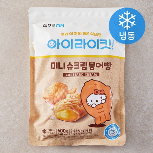 집으로온 아이라이킷 미니 슈크림 붕어빵 (냉동), 600g, 1개