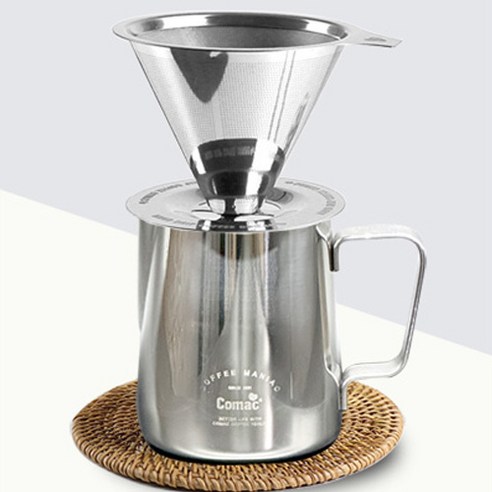 커피 감상가를 위한 우아하고 실용적인 코맥 캠핑 스텐 핸드드립 600ml 세트