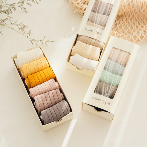 사랑스러운 아기를 위한 최고의 선택, 하이베이비클럽 롱골지양말 세트