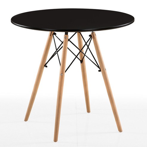 TCR 북유럽 심플 커피 사이드 테이블 70 x 72 cm, 블랙