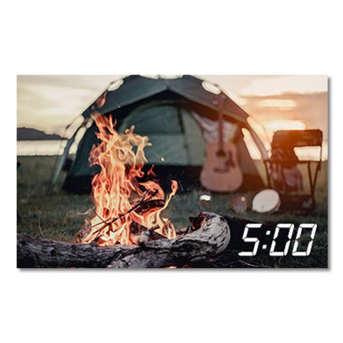 홈마인 LED 캔버스 프린팅 액자 시계 캠핑, 800-HM-CAMPING-11