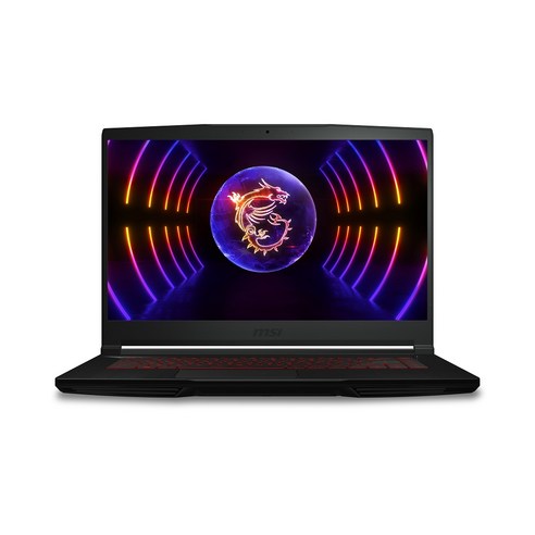 MSI 2023 GF63 씬 12VE 15.6 지포스 RTX 4050, 블랙, 코어i5, 512GB, 8GB, Free DOS, MS-16R1