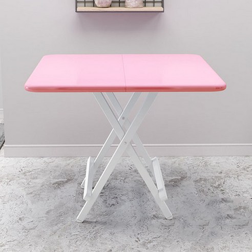 따니네 모던 접이식 테이블 80 x 80 x 75 cm ZZ014, 핑크