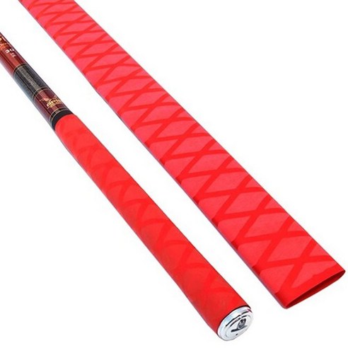 해우공방 열수축고무 낚시대 손잡이 1m x 22mm, 레드, 2개