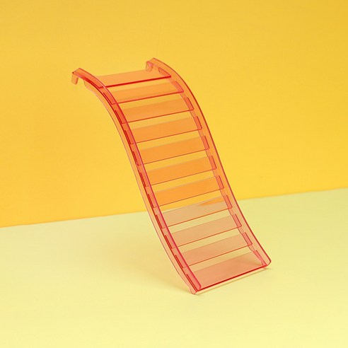 랜보어 햄스터 투명 컬러 사다리, 레드, 1개