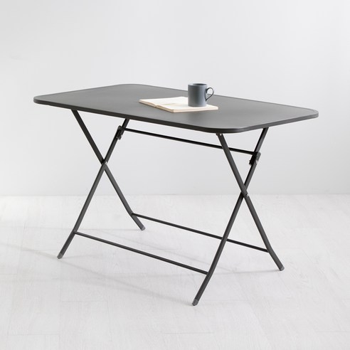 야외테이블세트 위드퍼니처 피파 야외 철재 간이 사각 접이식 테이블 1100 x 700mm, 그레이 Best Top3