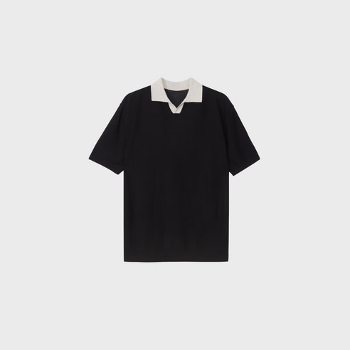 마인드브릿지 남성용 카라 배색 반팔 니트 MXKT3101