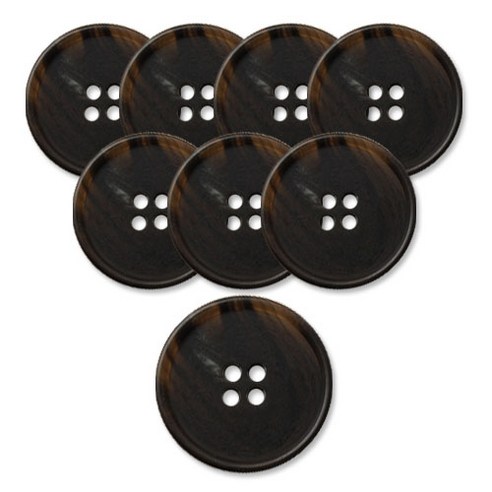 동대문단추왕 무광 코트 가디건 단추 25mm, D브라운스텝, 8개