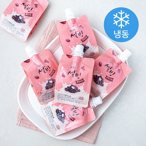 설빙 짜먹는 설빙 팥빙수맛 (냉동), 6개, 1개입, 120ml