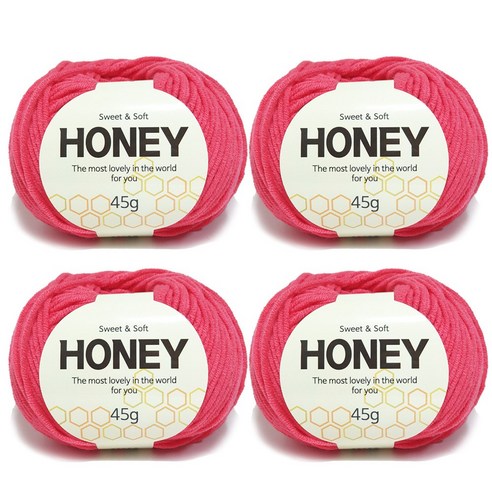니뜨 허니 뜨개실 45g x 4p, 150 진살구핑크