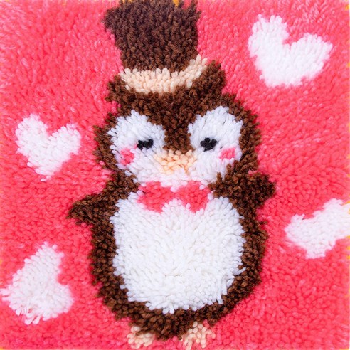 유엘스타일 스킬자수 쪼꼬미 방석 DIY 패키지 30 x 30 cm, 1개, A7펭귄