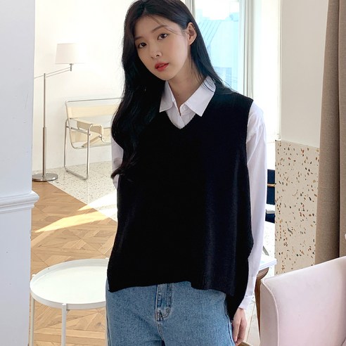 반에이크 여성용 이쥬 브이넥 베스트