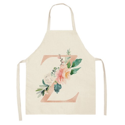 에이홉 알파벳 일러스트 앞치마 55 x 68 cm, Z, 1개