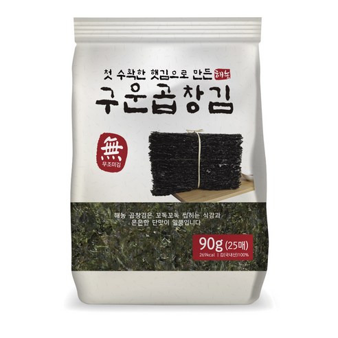 초사리 곱창 돌김 50p, 170g, 1개 곱창김 12 해농 구운 곱창김 25p, 90g, 1개