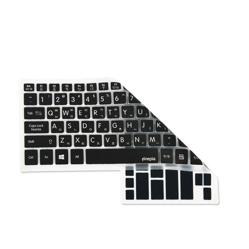 파인피아 에이수스 비보북 플립 TM420UA용 문자 노트북 키스킨, BLACK, 1개