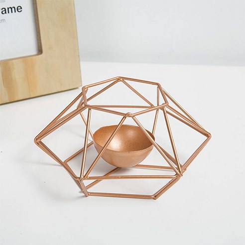 파라다이소 북유럽 기하학적 홈인테리어 로맨틱 캔들 홀더, 다각형M