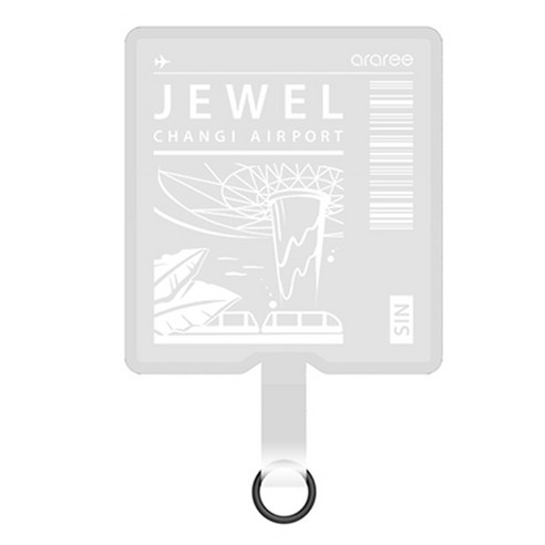 아라리 스마트폰 키링 태그홀더, 클리어 싱가포르JEWEL, 1개